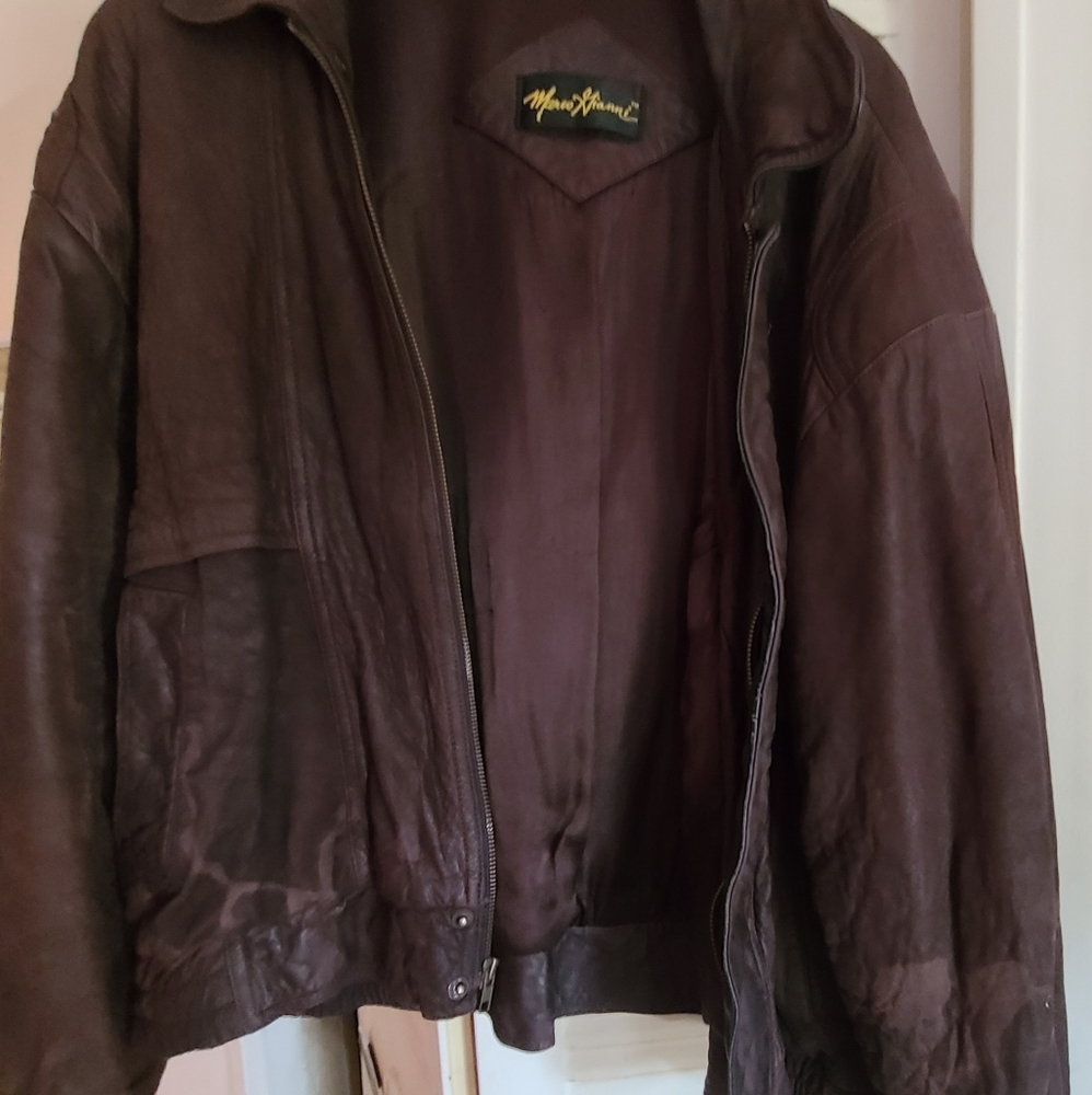 Mens leather coat